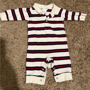 Ralph Lauren 0-3m baby boy striped one-piece